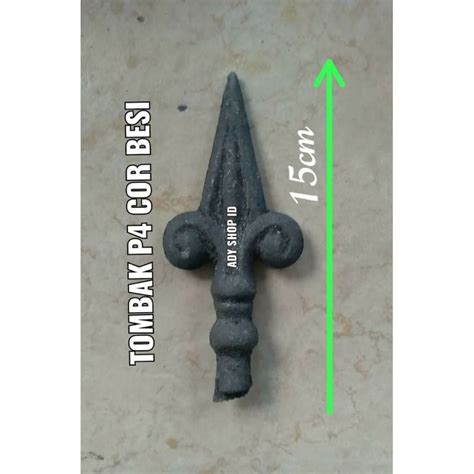 Jual Ornamen Pagar Besi Aksesoris Tombak P Cor Besi Shopee Indonesia