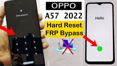 OPPO A57 2022 Hard Reset FRP Bypass No Need PC