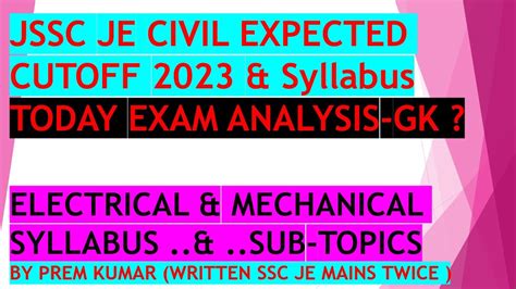 Jssc Je Exam Review Today Analysis Jssc Je Civil Expected Cutoff