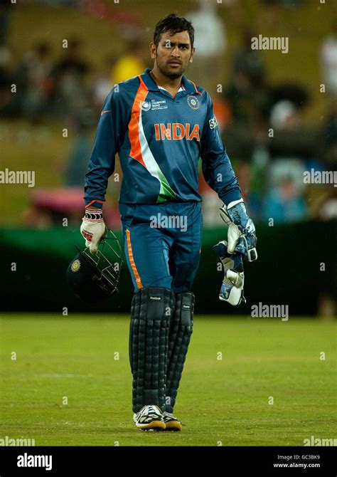 Indian Captain Ms Dhoni Leaves The Field As Rain Halts Play During The