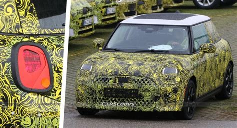 2023 MINI Cooper Facelift Spied Wearing Its Production Light Units | Carscoops