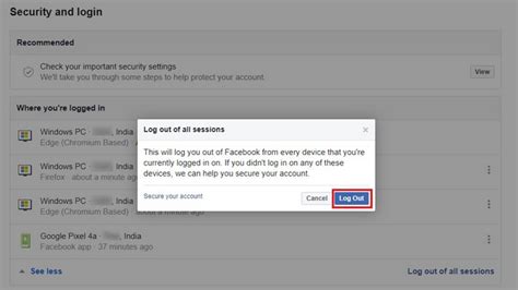 How To Log Out Of Facebook On All Devices In 2022 Guide Beebom