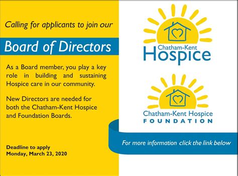 Join Our Board Of Directors Chatham Kent Hospice