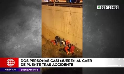 Dos Personas En Moto Salvaron De Morir Tras Caer De Puente