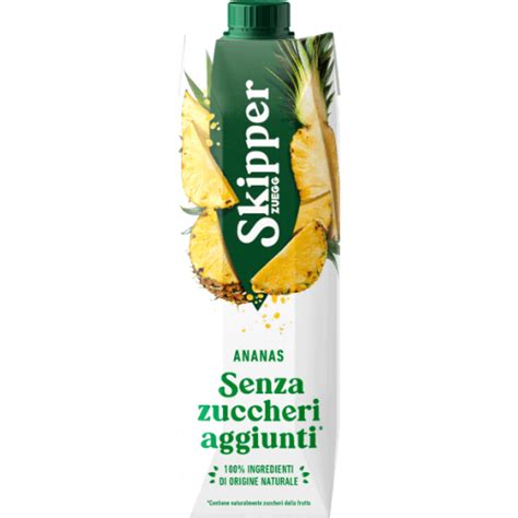 Skipper Zuegg Succo Di Frutta All Ananas Senza Zuccheri Aggiunti Lt