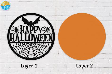 Happy Halloween Sign Svg For Laser Cut Graphic By Atelier Design · Creative Fabrica