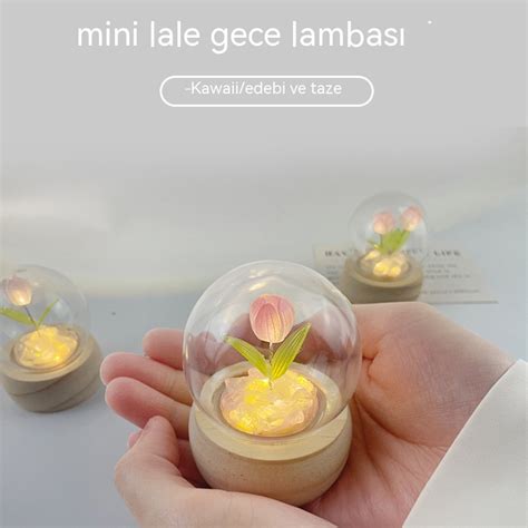 Mini Lale Gece Lambası El Yapımı Yaratıcı Gece Lambası Fiyatları ve