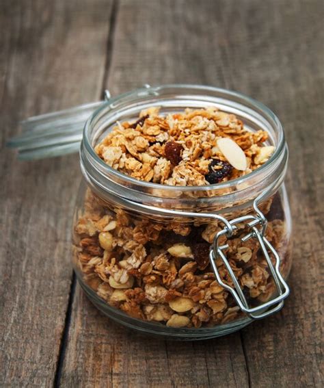 Premium Photo Homemade Granola In Jar