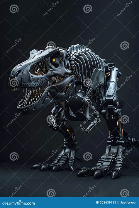 Robotic Tyrannosaurus Rex Vector Illustration Cartoondealer