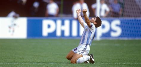 Diego Armando Maradonas Quarterfinals Celebration In The 1990 World