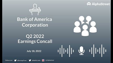 Bac Stock Bank Of America Corporation Q2 2022 Earnings Call Youtube