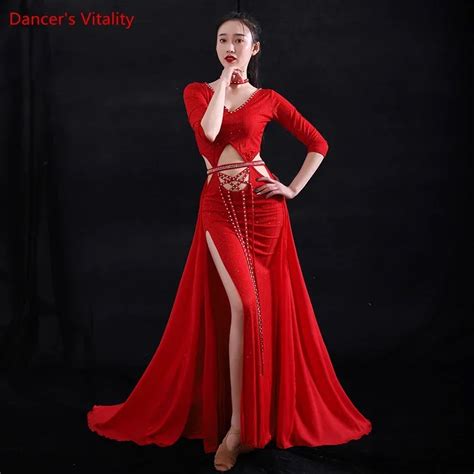 Robe De Performance De Danse Du Ventre Pour Femmes Ensemble De V