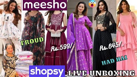 Meesho Vs Shopsy Huge Trendy Sharara Set Haul 🤭 Omg 😳 Kya Bheja Hai