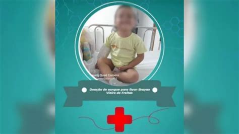 Família faz campanha de doação de sangue para garoto de apenas 2 anos