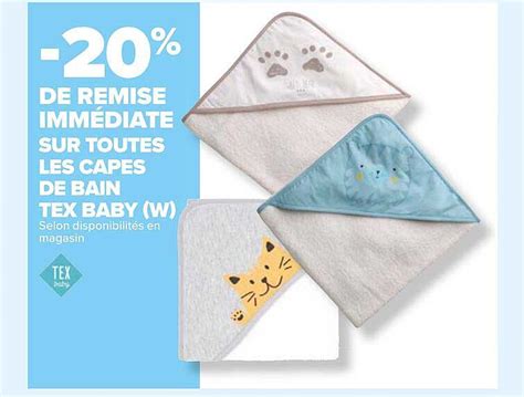 Promo Les Capes De Bain Tex Baby Chez Carrefour ICatalogue Fr