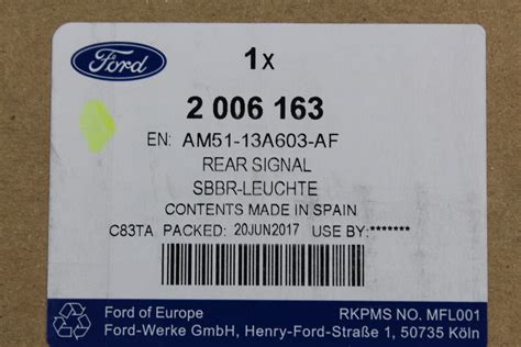 R Ckleuchte Links Innen Ford Grand C Max Kfz Teileprofi