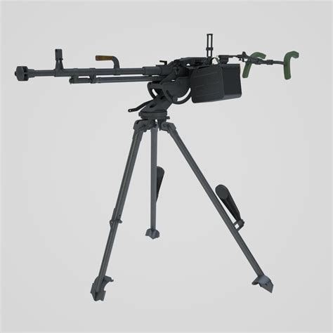 DSHK Machine Gun with inner part 3D model | CGTrader