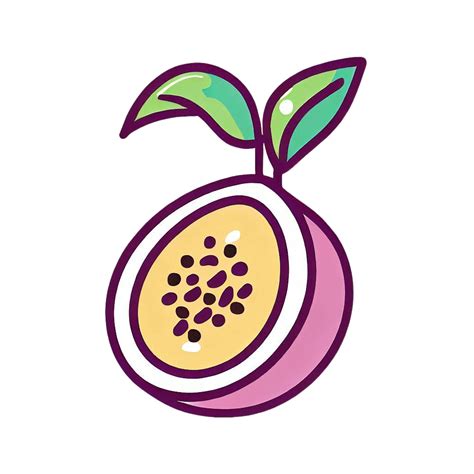 Passionfruit Flat Icon Flat Outline Fruit Iconpack Icon Archive