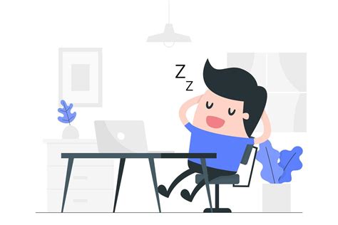 Cartoon Man SLeeping at Desk 963102 Vector Art at Vecteezy