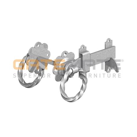 Gatemate Twisted Ring Gate Latch Black Or Galvanised J Hubbard And Son