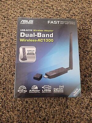 ASUS USB AC56 Wireless Adapter Dual Band Wireless AC1300 886227407484