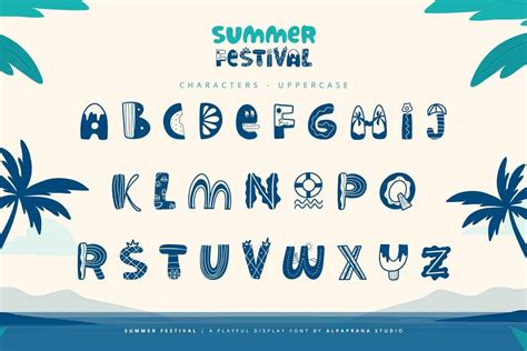 Summer Festival Playful Display Font Alpaprana Studio