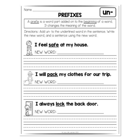 Multisyllable Words Book Prefixes Un Sentences Lucky Little Learners