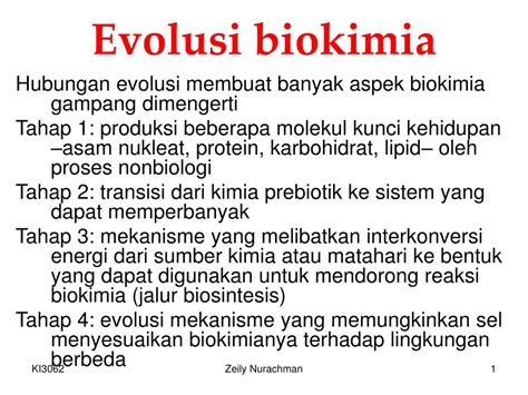 Ppt Evolusi Biokimia Powerpoint Presentation Free Download Id 5425109