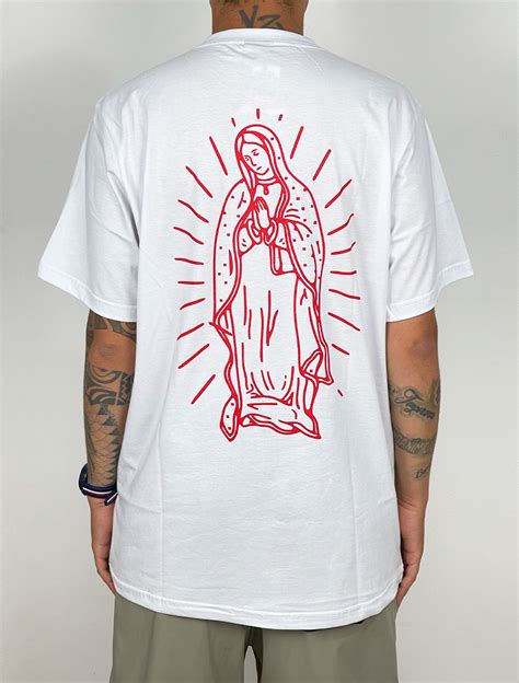 Manga Curta Camiseta Chronic Guadalupe Outline Branca