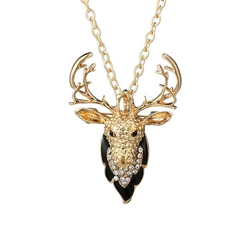 Aliexpress Buy Pendant Necklace Women Mens Hot Crystal Elk Deer