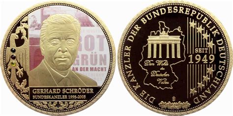 Deutschland BRD Medaille Farbig 2019 Bundeskanzler Der BRD