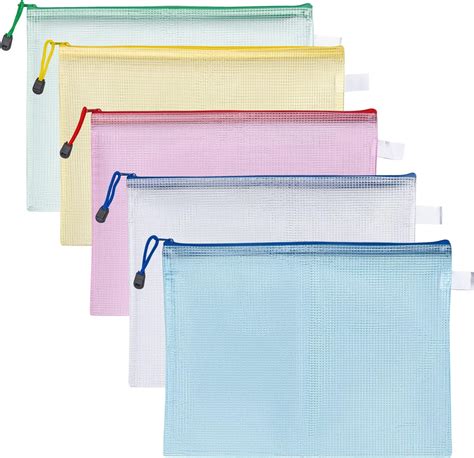 A4 Plastic Wallets File Folder Zip Lock Bags Document Wallet File