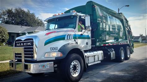 Waste Pro Mack Granite Mcneilus Heavy Duty Rear Loader Youtube