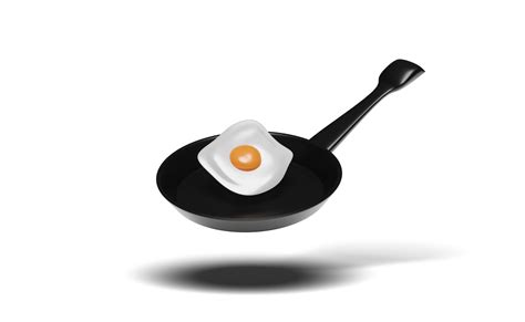 3d Fried Eggs On Frying Pan For Healthy Breakfast Fried Egg 11106157 Png