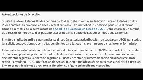 Actualizaci N De Direcci N En Ee Uu Uscis Inmigracion Usa