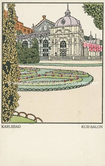 Litho Ww Karl Schwetz Karlsbad Wiener Werkst Tte Postkarten