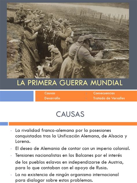 Tema 7 La Primera Guerra Mundial