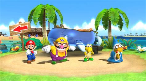 Mario Party 9 Mario Vs Wario Vs Koopa Troopa Vs Kamek Blooper Beach Youtube