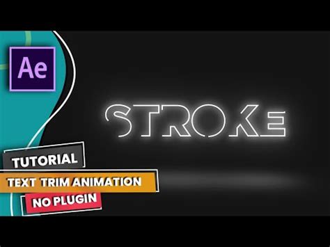 Tutorial Trim Path Text Animation After Effects Cc Youtube