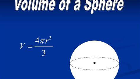 Volume Of A Sphere Explained