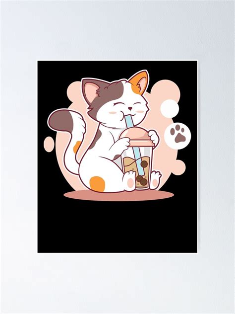 Katze Boba Tea Bubble Tea Anime Kawaii Neko Geschenke M Dchen Teens