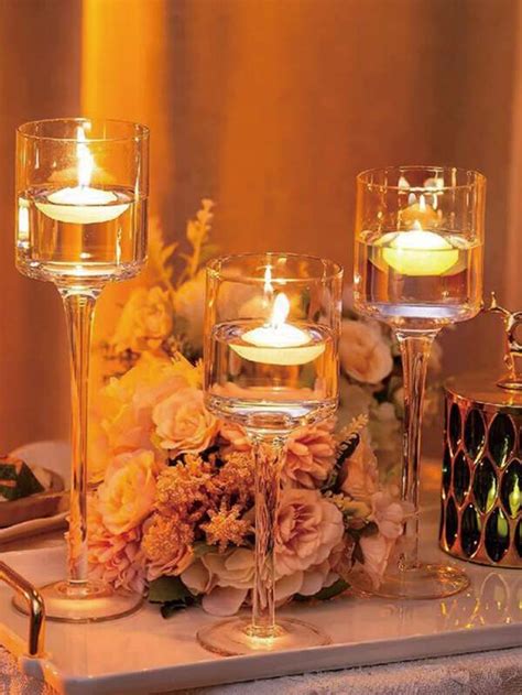 Simple Modern Style Elegant And Beautiful Three Piece Candle Holder Set