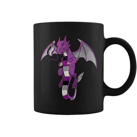 Ace Pride Flag Asexual Dragon Mythical Aroace Lgbt Aromantic Coffee Mug Mazezy