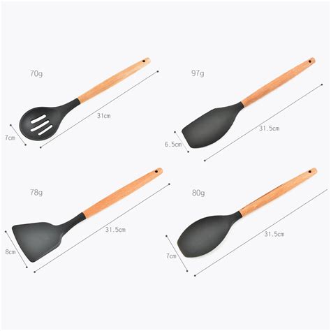 Silicone Cooking Utensils Kitchen Utensil Set