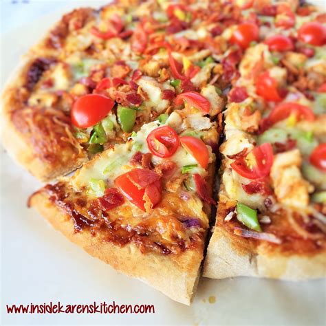 Bbq Chicken And Bacon Pizza With Easy Whole Wheat Crust Inside Karen