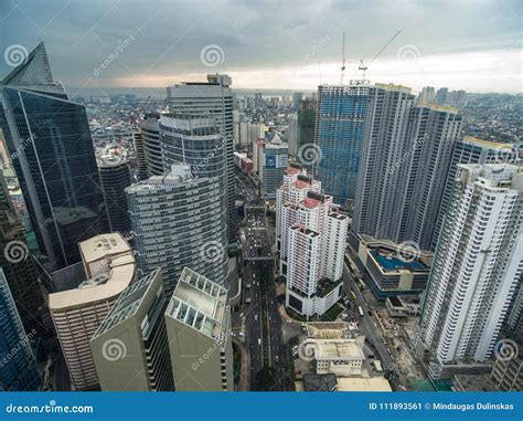 Cityscape Of Makati And BGC: Slums And Skyscrapers Contrast Editorial Image | CartoonDealer.com ...