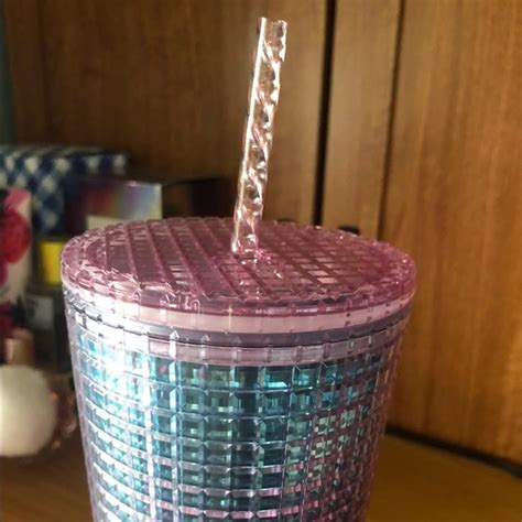 Starbucks Other Nwt Starbucks Iridescent Disco Grid Cold Cup