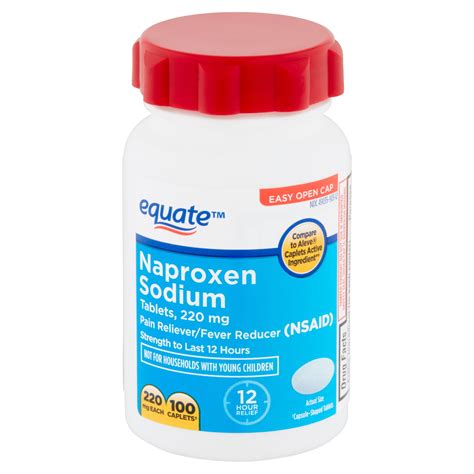 Equate Naproxen Sodium Tablets, 220 mg, 100 Count - Walmart.com