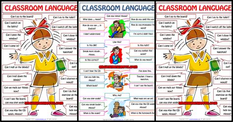 Classroom Language Free Esl Printable Vocabulary Worksheets Matching