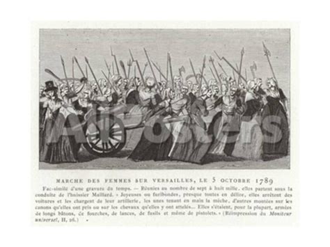 'Women's March on Versailles, French Revolution, 5 October 1789' Giclee ...